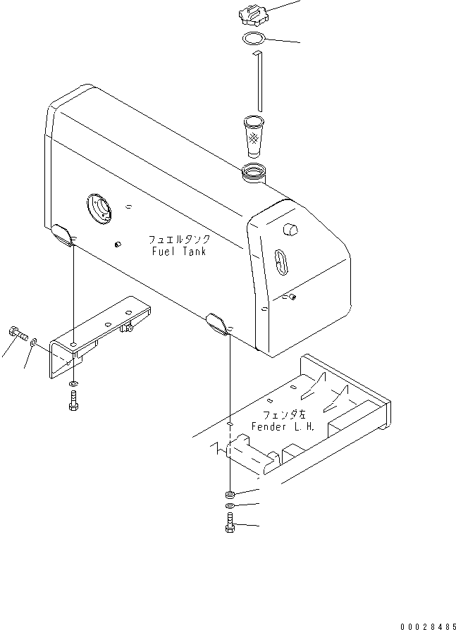 CAP,FUEL TANK 154-04-51171 KOMATSU