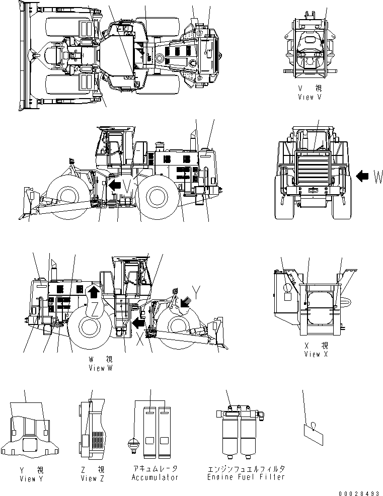 Табличка смазки 41E-V00-2110 KOMATSU