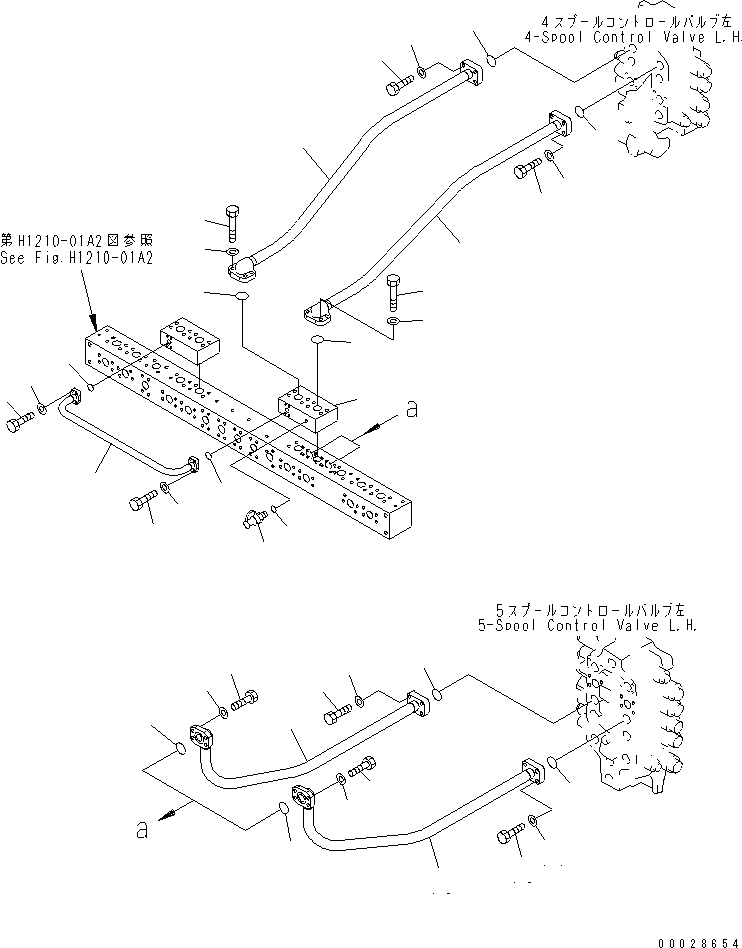 Трубка левая 21T-62-67320 KOMATSU