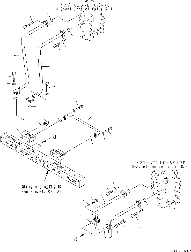 Трубка правая 21T-62-67440 KOMATSU