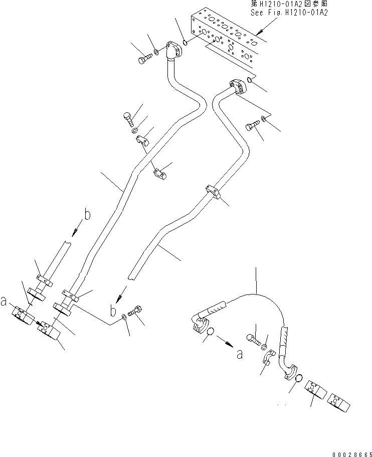 Трубка правая 21T-62-67642 KOMATSU