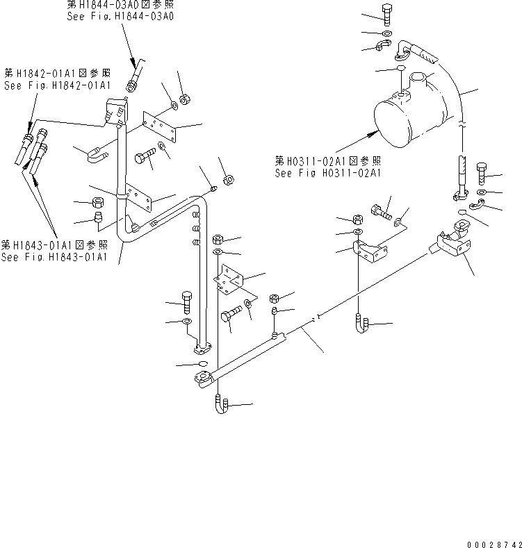 Шланг 07298-11007 KOMATSU