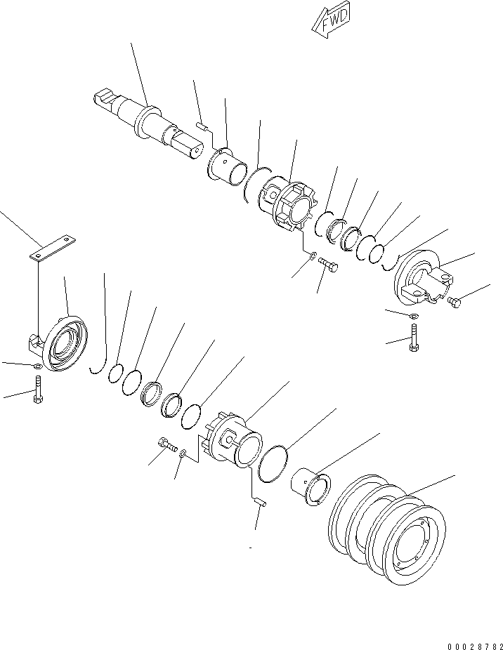 TRACK ROLLER ASS'Y,DOUBLE FLANGE 175-30-00770 KOMATSU