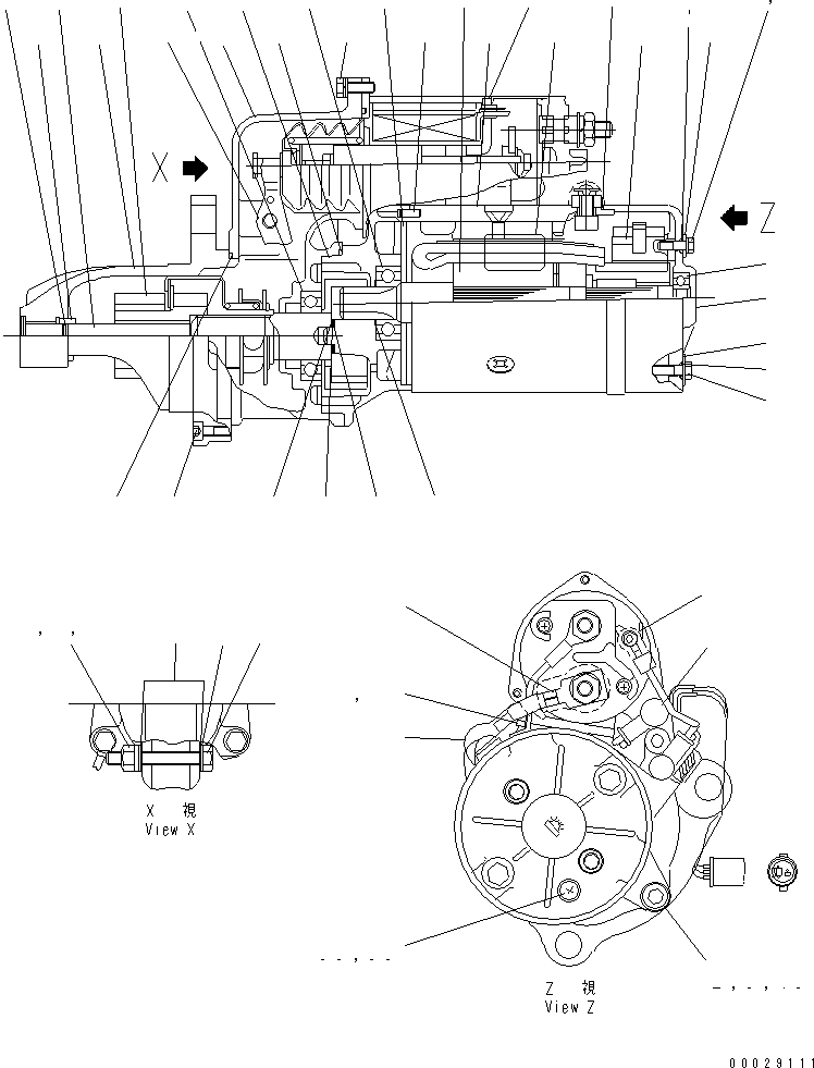 STARTING MOTOR ASS'Y,(7.5KW) 600-813-4922 KOMATSU