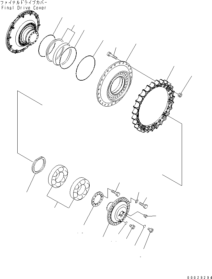 бортовой редуктор в сборе 154-27-00351 KOMATSU