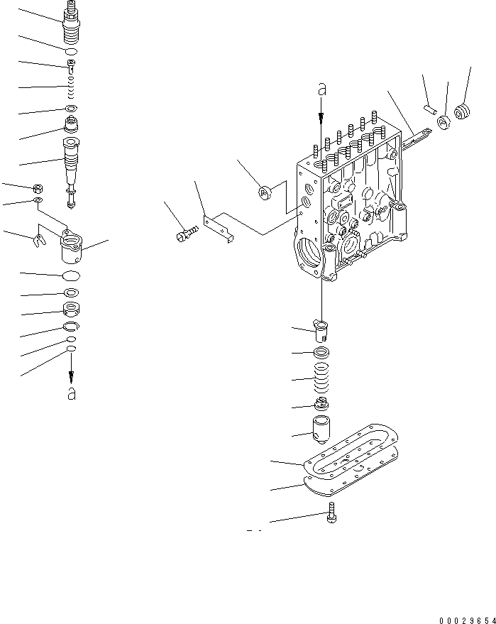 PLUNGER BLOCK A. DK134166-8220 KOMATSU