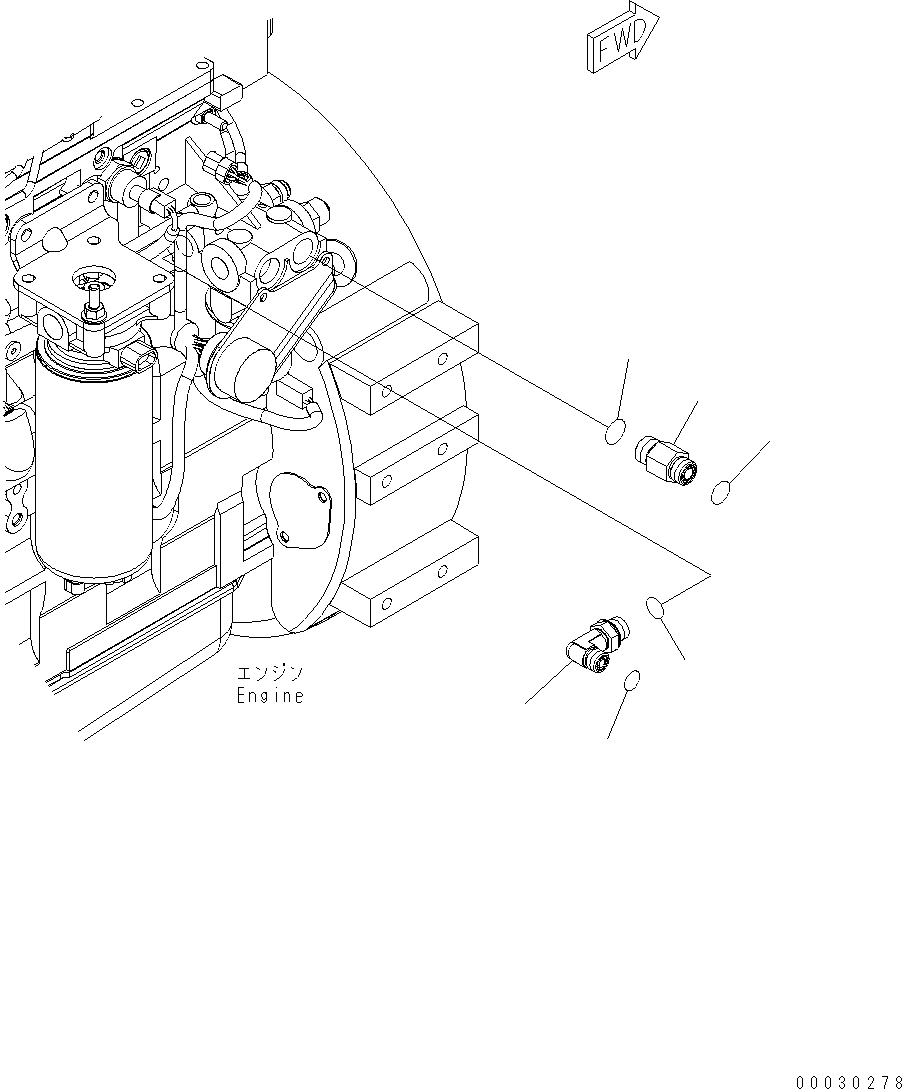 Соединительный штуцер 23B-60-41260 KOMATSU