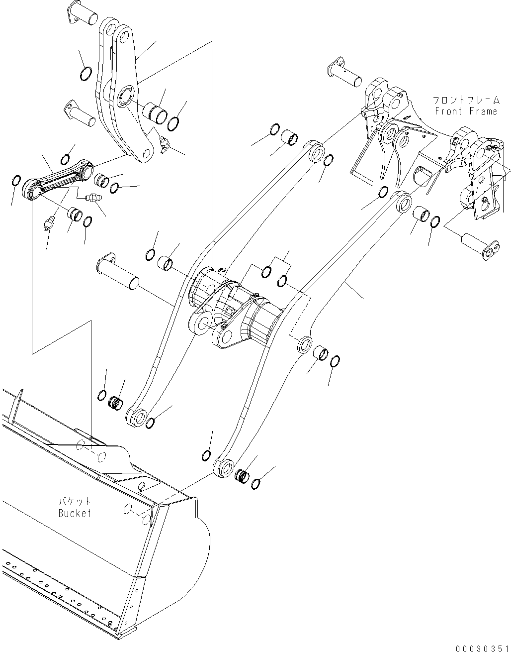 BELLCRANK ASSEMBLY (\8\423-70-31202) KOMATSU