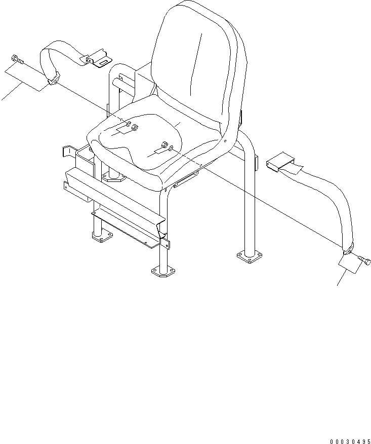 SEAT BELT ASS'Y,(BELT WIDTH 78MM) 20P-57-81211 KOMATSU