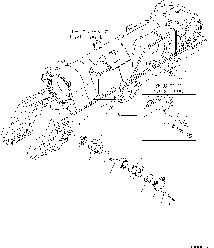 палец в сборе 198-30-32800 KOMATSU