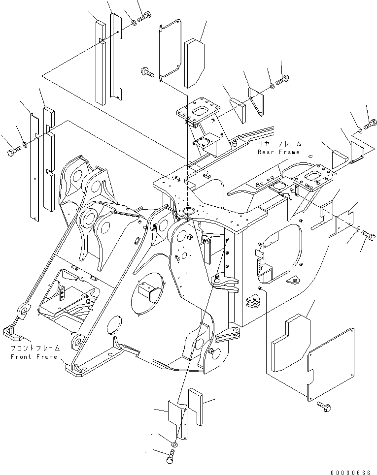 Крышка правая 425-Z84-2880 KOMATSU
