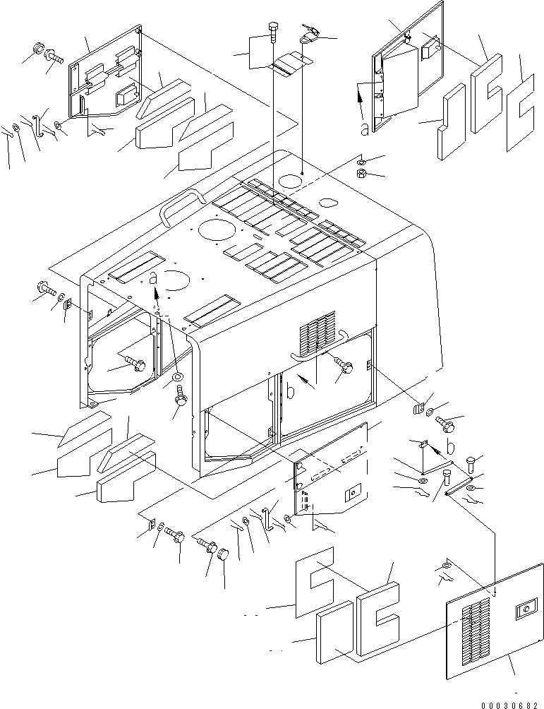 Дверь левая 425-54-21680 KOMATSU