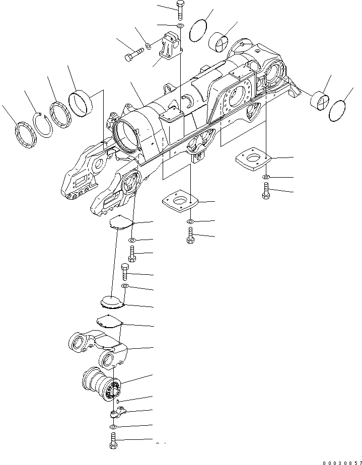 Рама гусеничной тележки 198-30-01260 KOMATSU