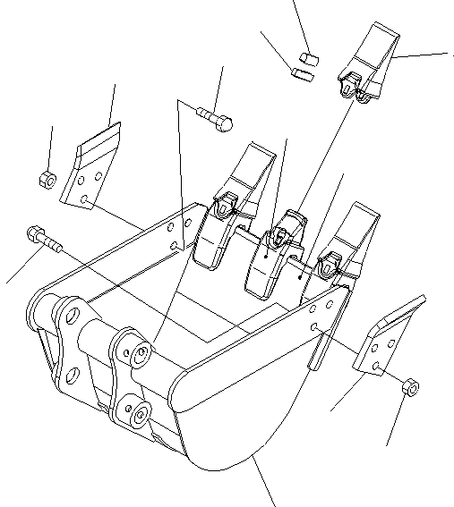 Bucket Assembly, W=400mm 22J-926-2500 KOMATSU