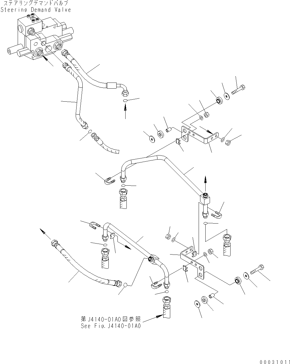 Шланг с торцевым уплотнением 02757-005A4 KOMATSU