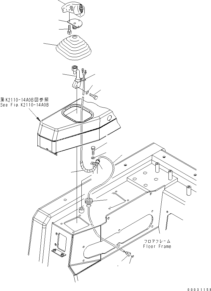 KNOB ASS'Y 14X-43-38110 KOMATSU