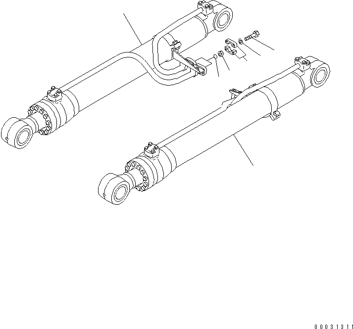CYLINDER GROUP,L.H. (FINAL COATING) (\8\707-01-XY401) KOMATSU