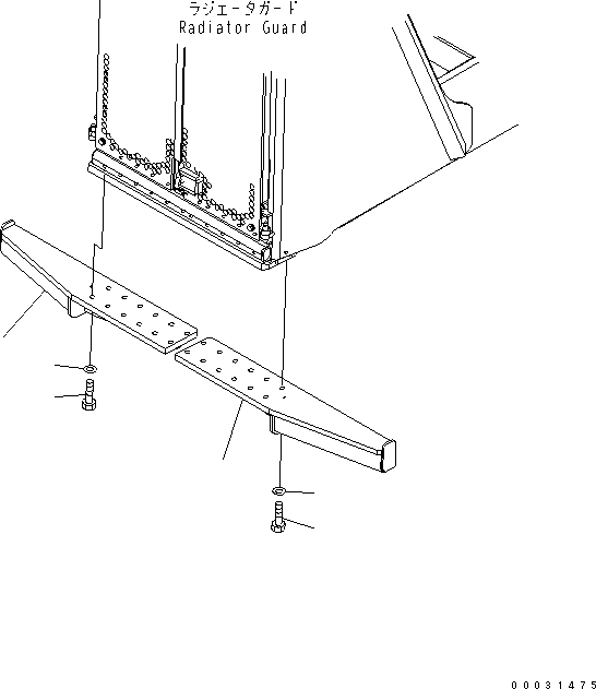 Ответная планка замка 154-54-77731 KOMATSU