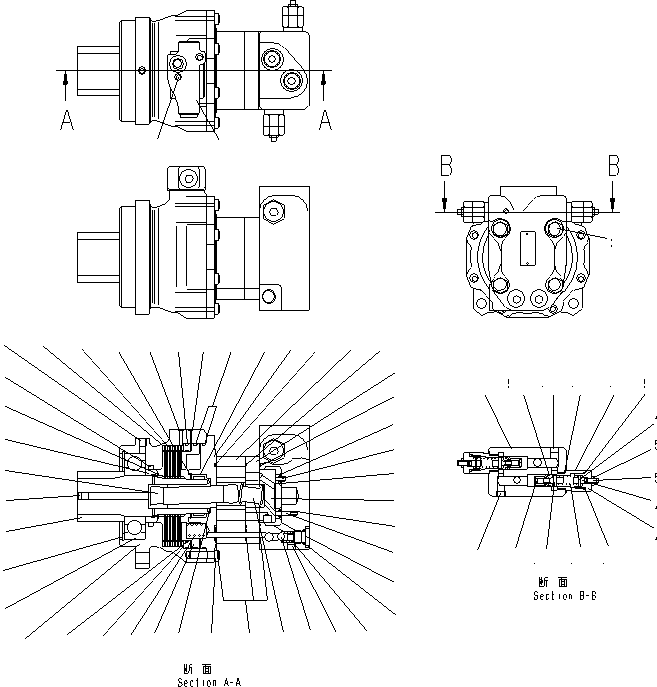 Мотор в сборе STAZ8167B KOMATSU