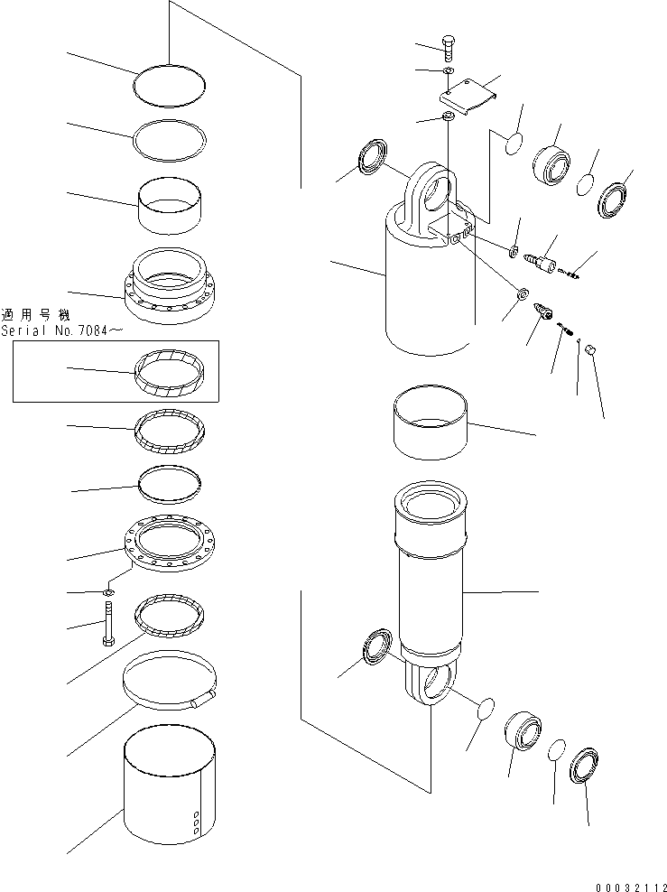 CYLINDER ASS'Y,REAR SUSPENSION \0\569-50-84000 KOMATSU