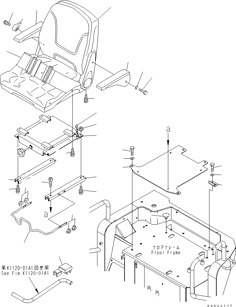 Рукоятка GRK030000900 KOMATSU