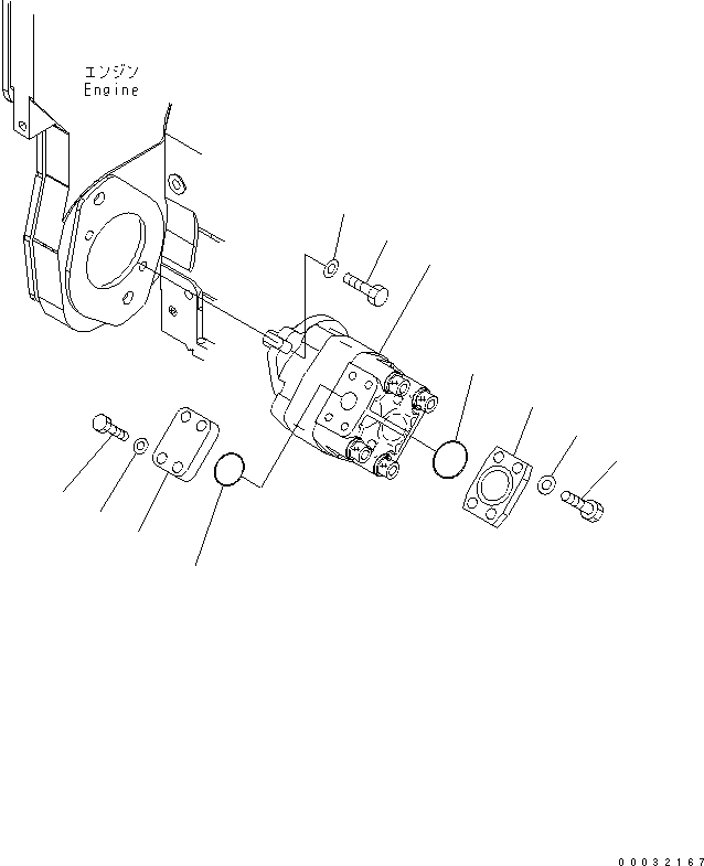 Насос в сборе (705-41-02890) KOMATSU