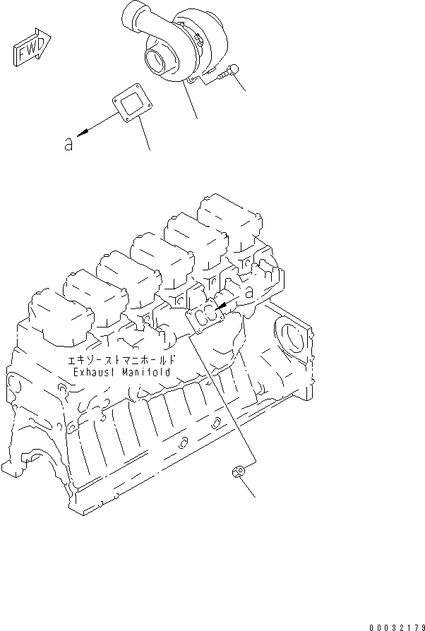 TURBOCHARGER ASS'Y,(SEE FIG.A1530-B4D3) (6505-52-5410) KOMATSU