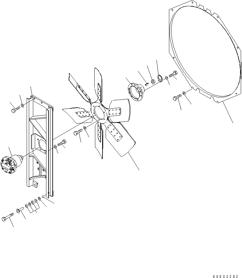 FAN SUB ASS'Y 600-645-6280 KOMATSU
