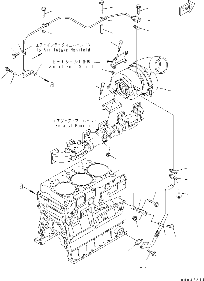 TURBOCHARGER ASS'Y,(SEE FIG.A1530-B4G3) (6505-65-5080) KOMATSU