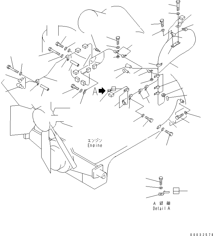 Провод массы 08028-56050 KOMATSU