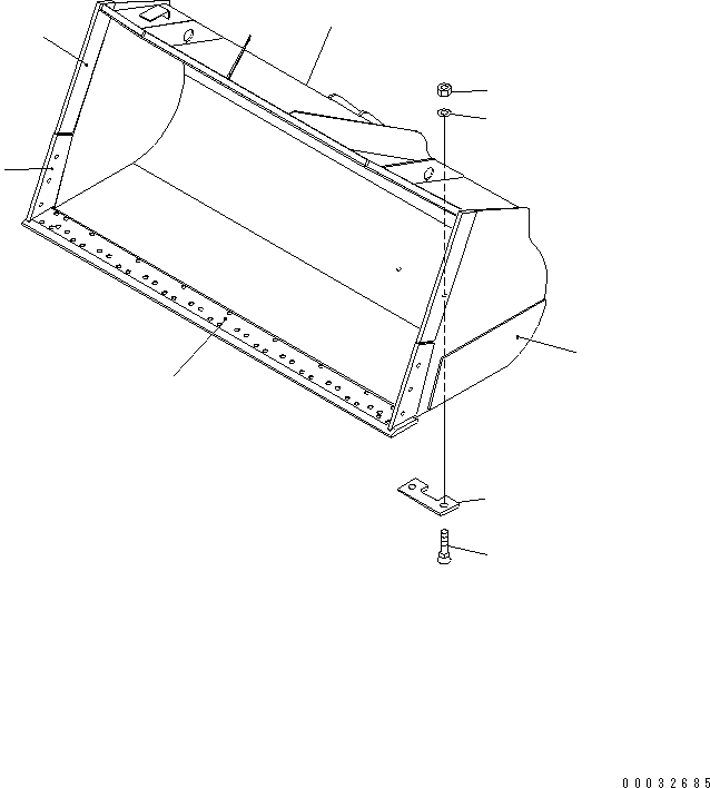 Пластина сварная 421-70-32740 KOMATSU