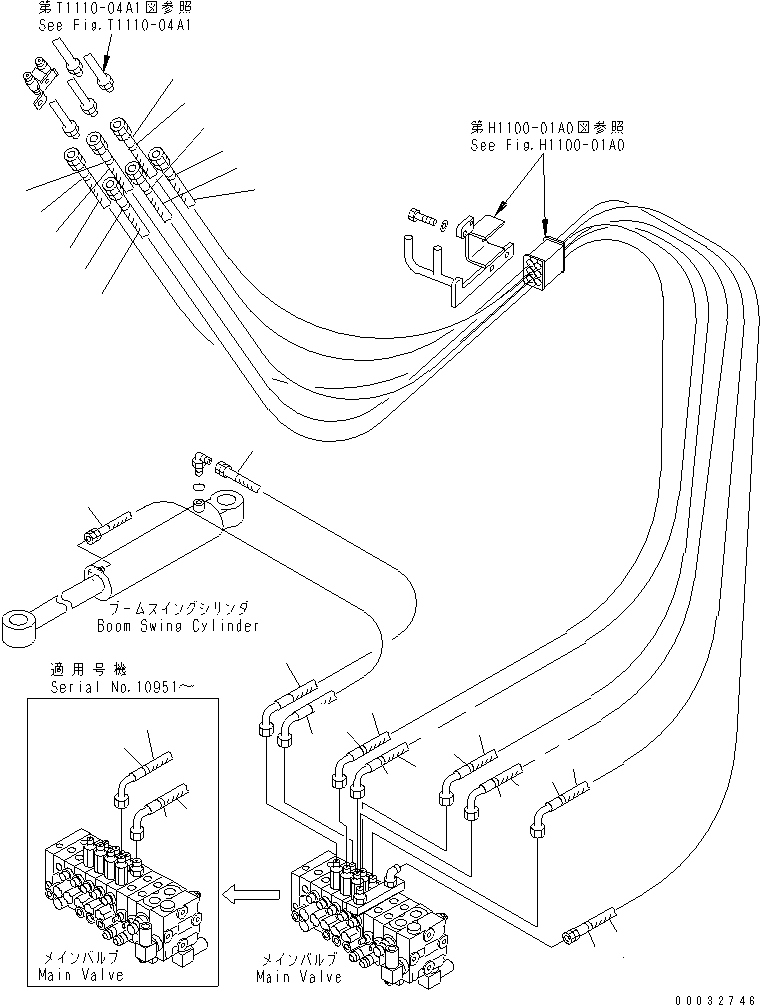 HOSE,(VALVE B3) 22L-62-15212 KOMATSU