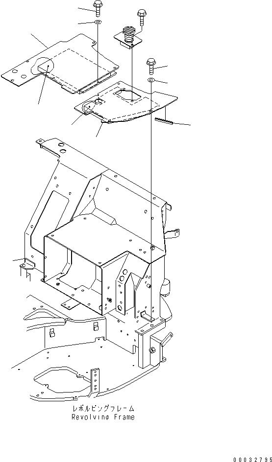 PLATE ASS'Y,L.H. 22L-54-15650 KOMATSU