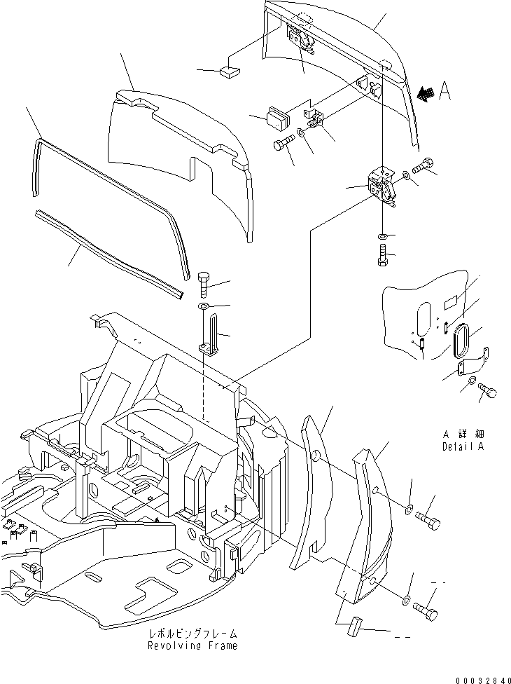 COVER ASS'Y,L.H. 22F-54-12600 KOMATSU
