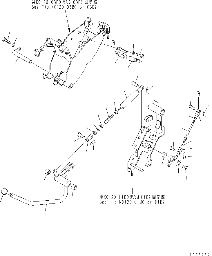 Рычаг левый 22L-43-18161 KOMATSU