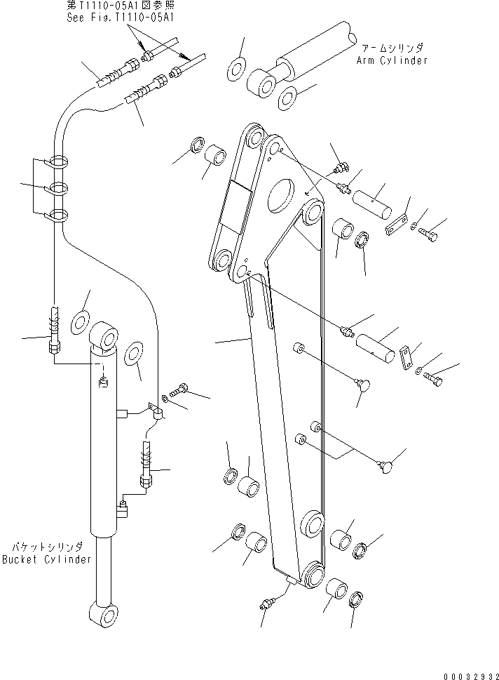 Рукоять в сборе 22L-70-1A200 KOMATSU