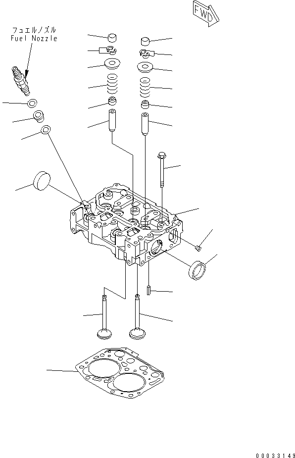CYLINDER HEAD ASS'Y YM119415-11740 KOMATSU
