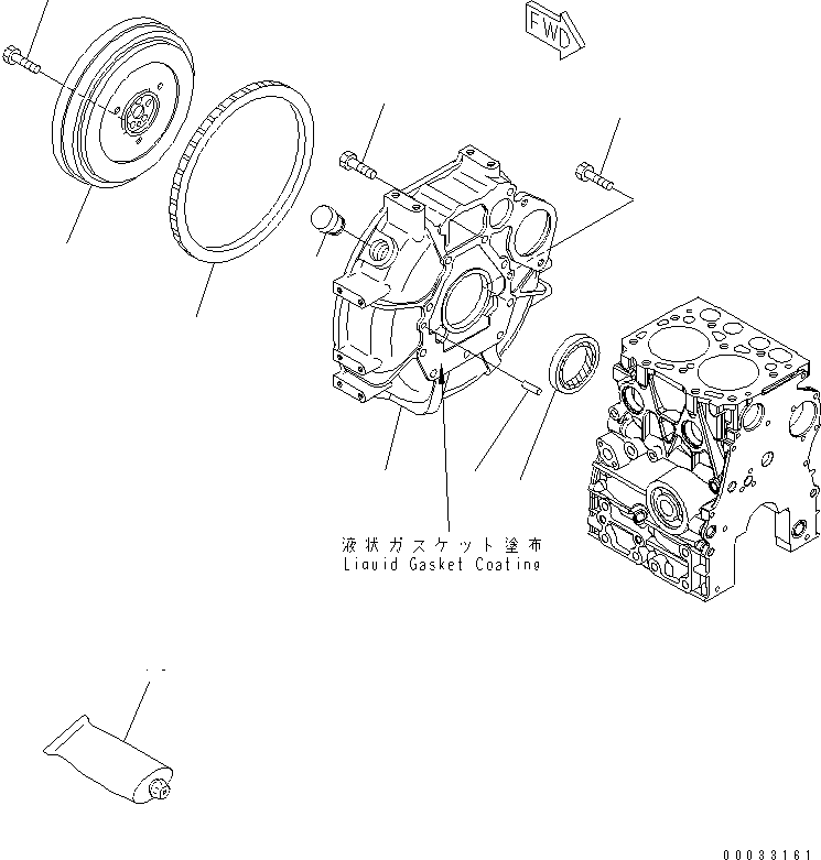 Картер маховика YM119515-01601 KOMATSU