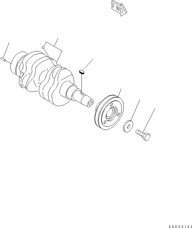CRANKSHAFT ASS'Y YM119415-21700 KOMATSU