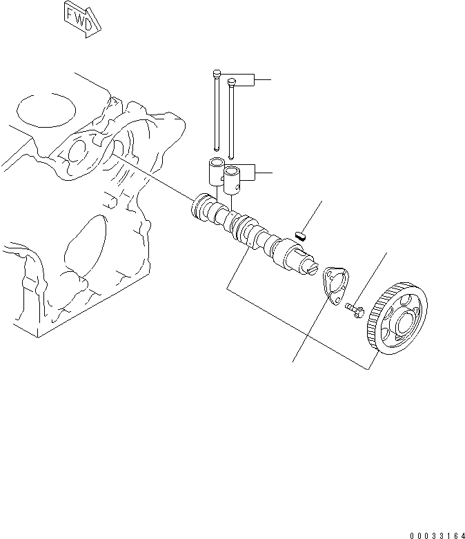 CAMSHAFT ASS'Y YM119415-14580 KOMATSU