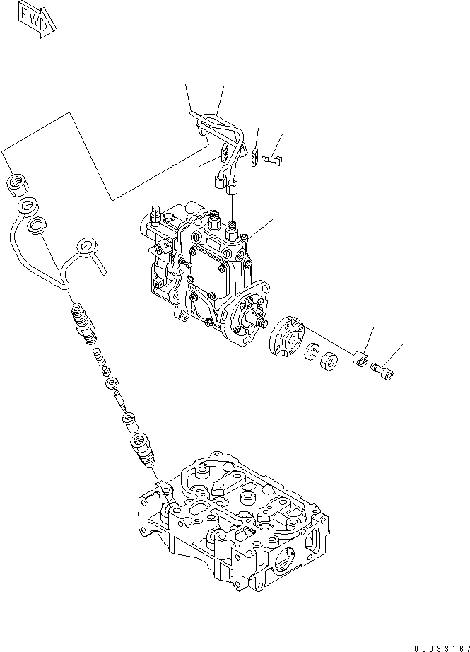 PIPE,INJECTION, NO.1 YM119415-59810 KOMATSU