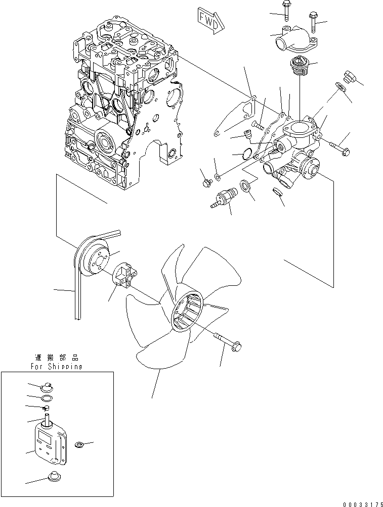 FAN,COOLING YM119233-44740 KOMATSU