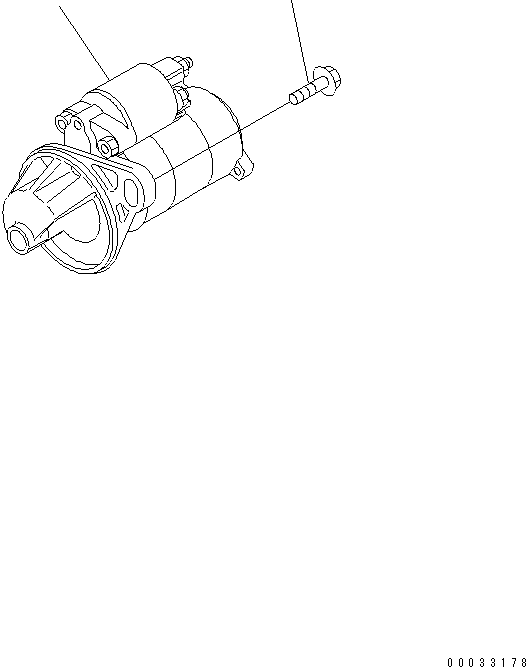 STARTING MOTOR ASS'Y,(SEE FIG.A6210-B0A1) (YM119717-77010) KOMATSU