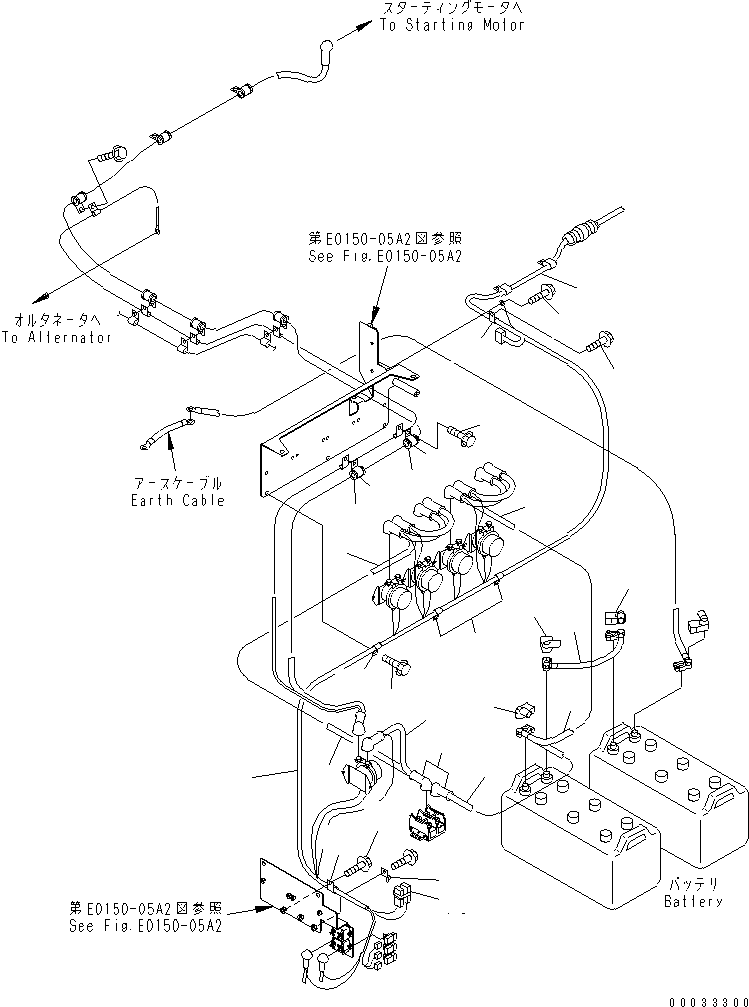 Провод аккумулятора 08028-65055 KOMATSU