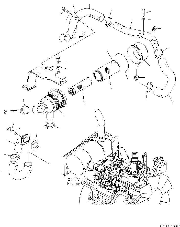 воздушный фильтр в сборе 6204-81-7710 KOMATSU