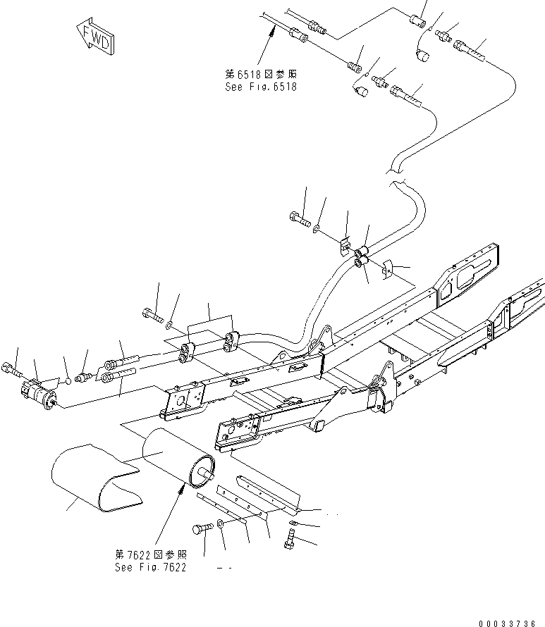 HOSE,FOR R.H. DISCHARGE 07113-00435 KOMATSU