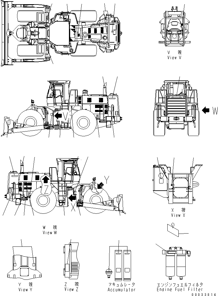 Табличка смазки 41E-V02-2110 KOMATSU