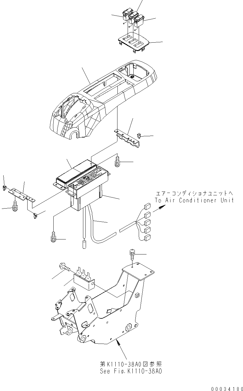 SWITCH ASS'Y,HEATED SEAT 20Y-06-31360 KOMATSU