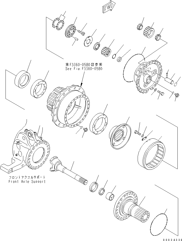 FINAL DRIVE ASS'Y,R.H. 56D-27-15050 KOMATSU