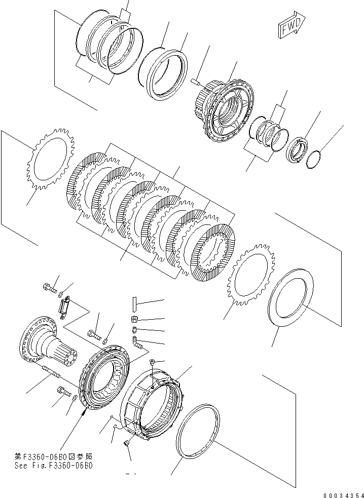 FINAL AND BRAKE A.,R.H. ((\2\56C-27-14050)) KOMATSU